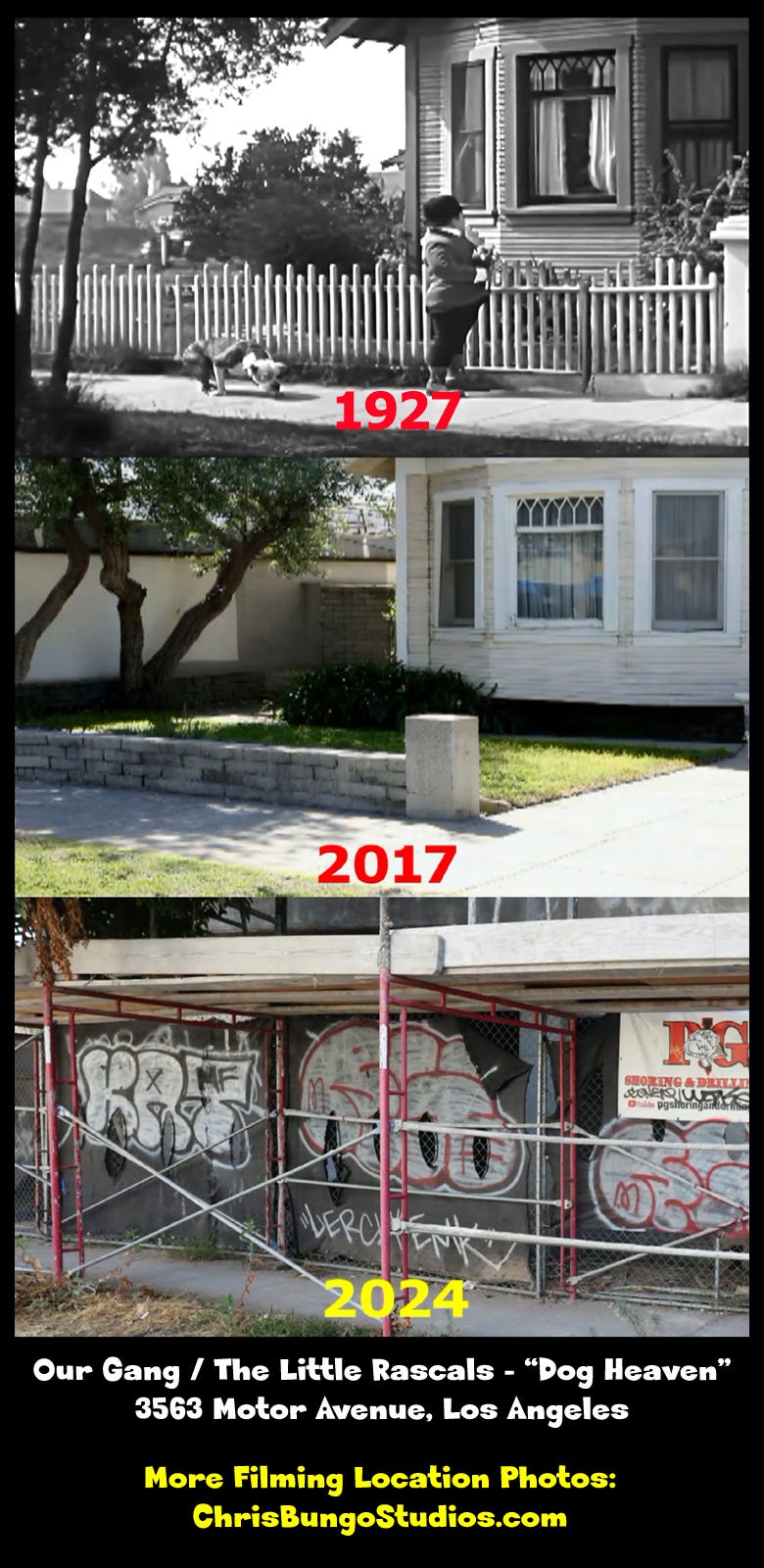 Our Gang / The Little Rascals — Dog Heaven — Filming Location — 1927 vs Today — 1 of 3