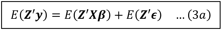 Applying the expectation operator to both sides of Eq (3)