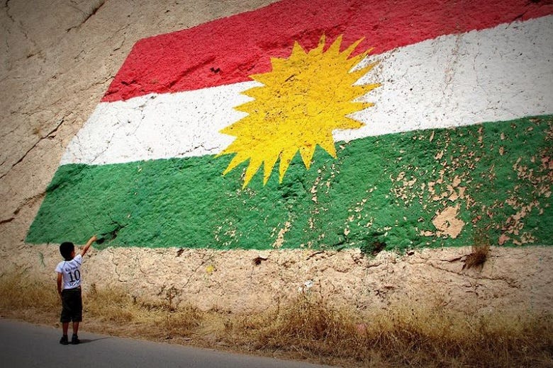 Kurdish flag in Iraqi Kurdistan