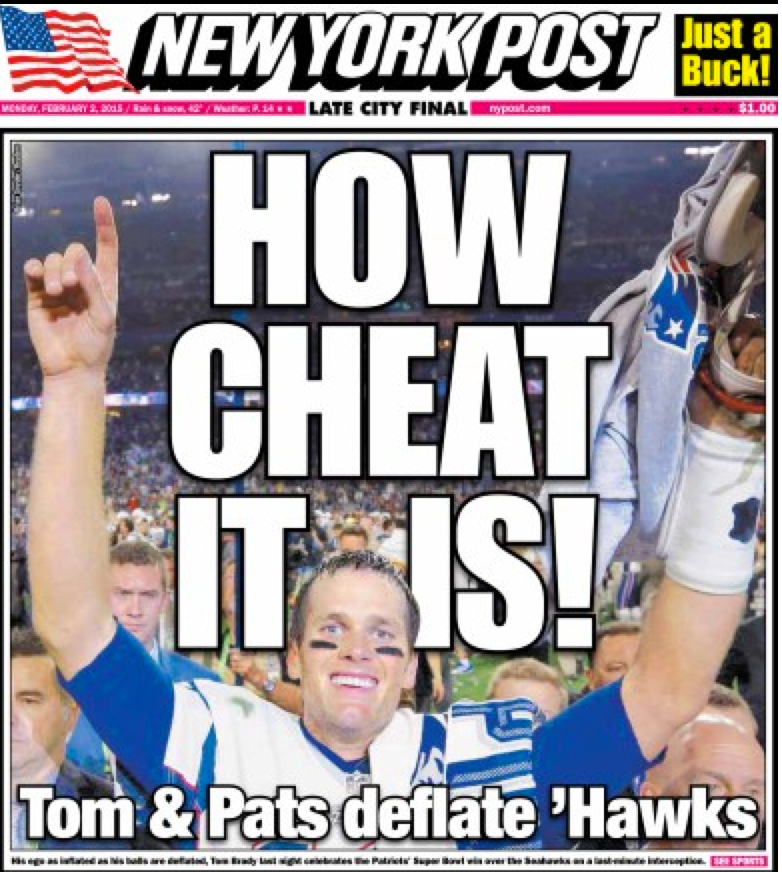 New York Post Super Bowl 49