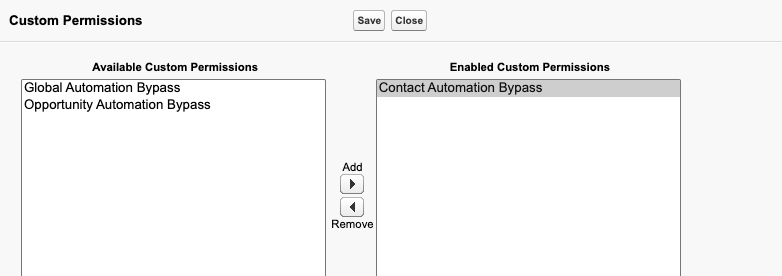 Assigning the custom permission to the permission set