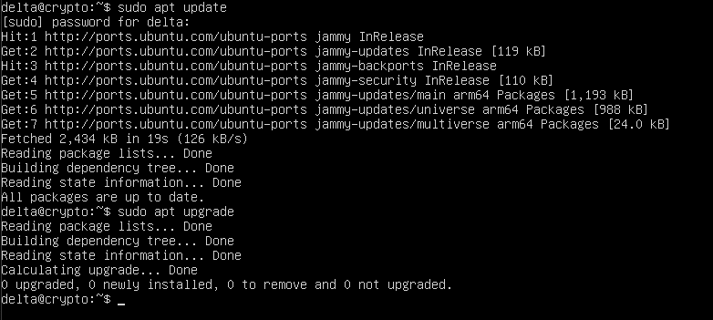 Run command sudo apt update and sudo apt upgrade