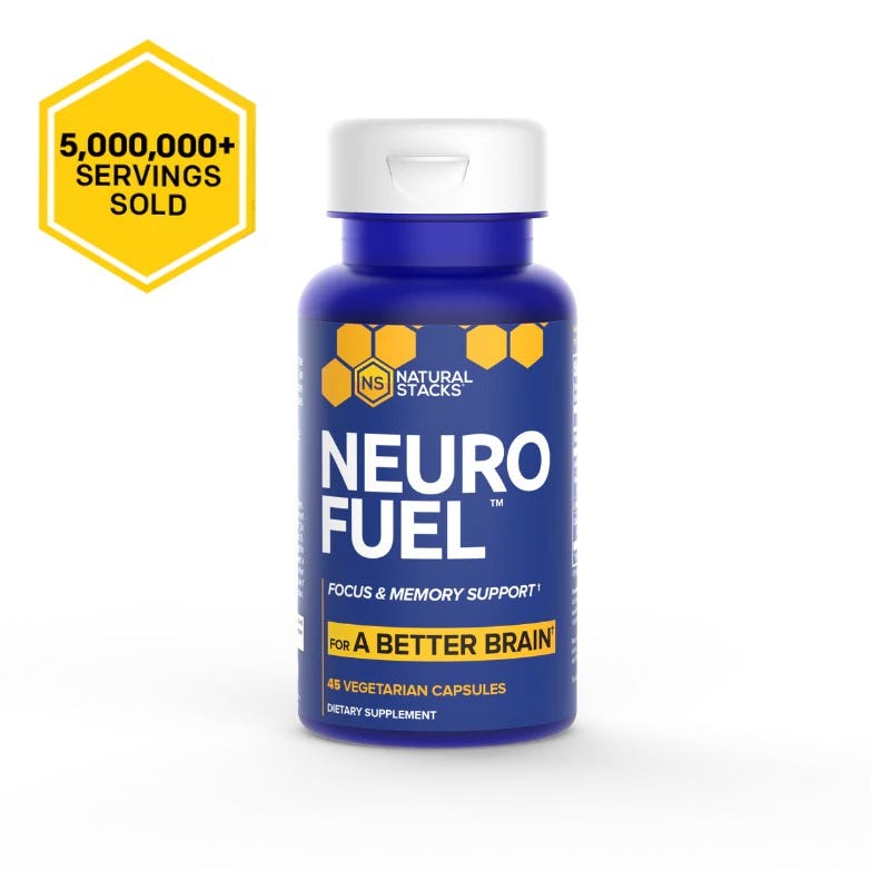 bottle of Natural Stacks Neurofuel™
