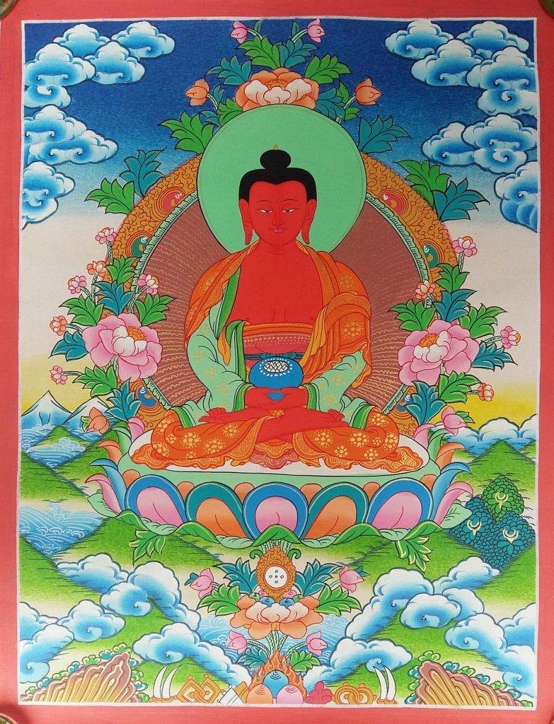 Amida Buddha in Thangka