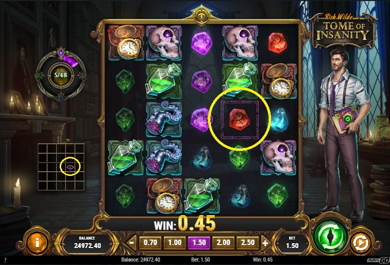 Rich Wild and the Tome of Insanity Slot Screenshot — Play’n GO