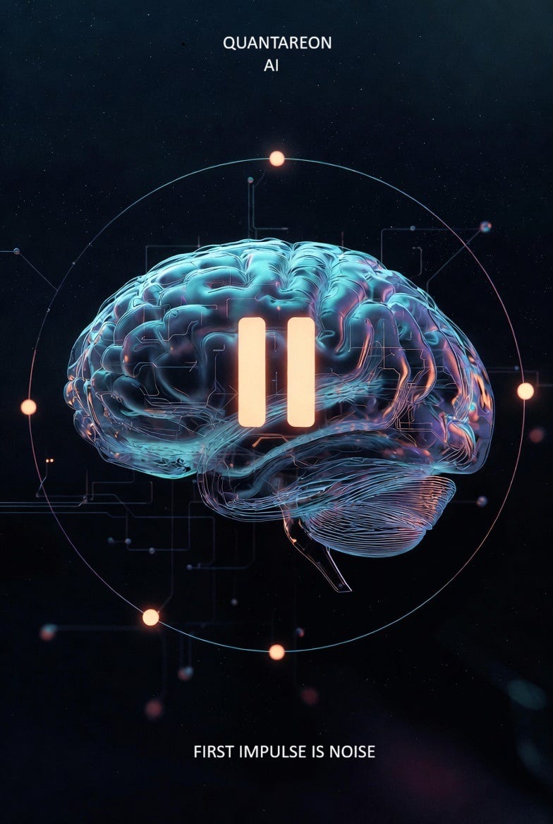 The First Impulse Is Noise: Building System 2 for AI