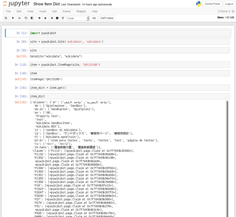 Jupyter Notebook Interface