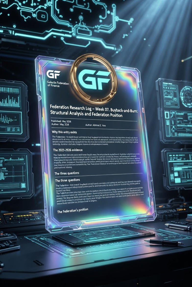 Why the Federation Is Not Pursuing a Buyback-and-Burn