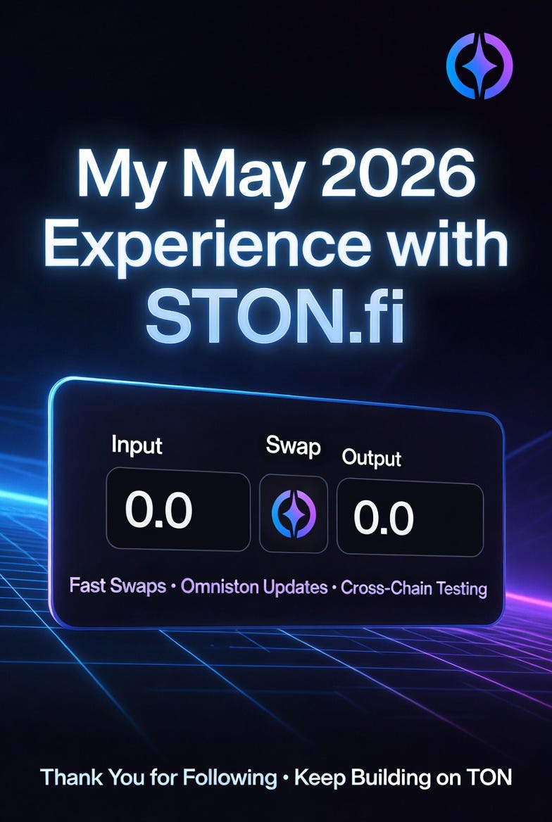 Assalamu alaikum,
As May ends, I want to share my honest experience using STON.fi