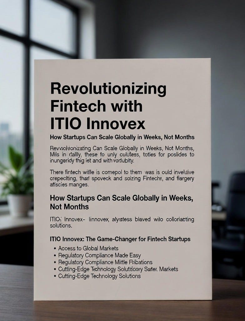 Revolutionizing Fintech with ITIO Innovex: How Startups Can Scale Globally in Weeks, Not Months