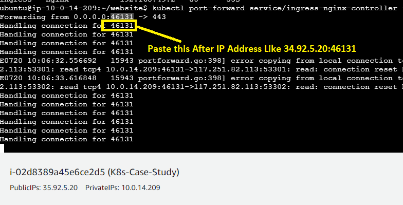 Paste the 46131 After the IP Addresses