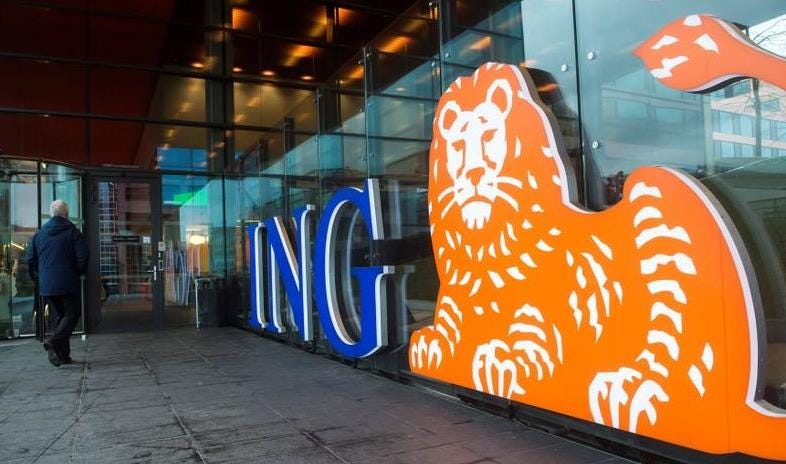 big ing logo on office building