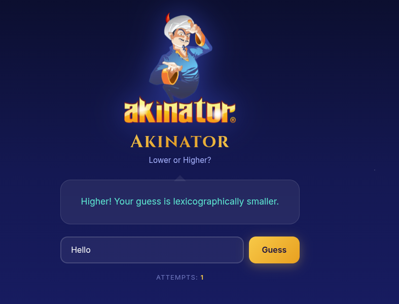 Override.exe 2026 Qualifiers — Akinator Writeup