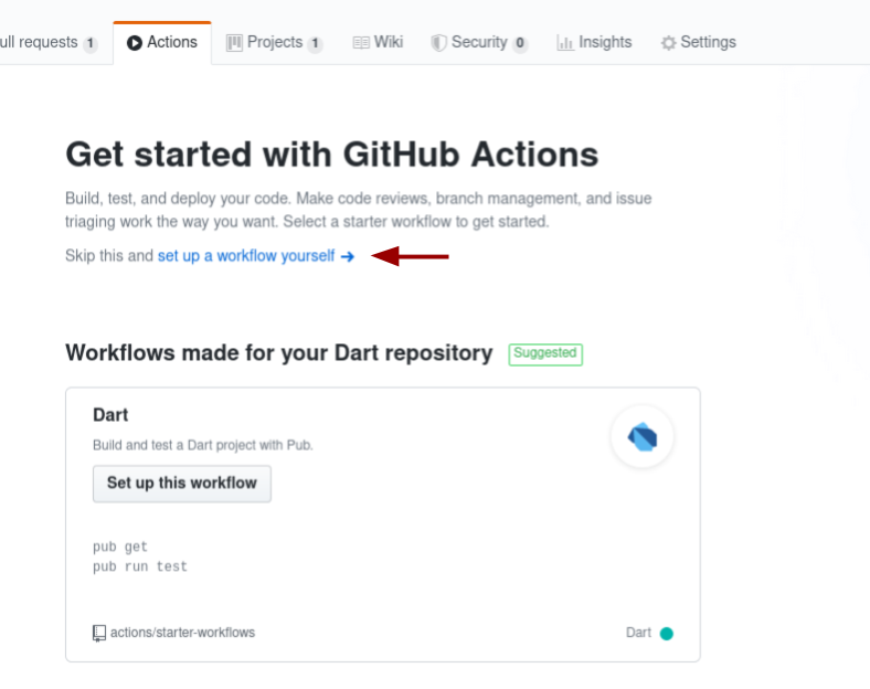Create GitHub action