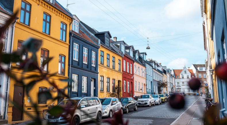 Visual of a street in Aarhus city