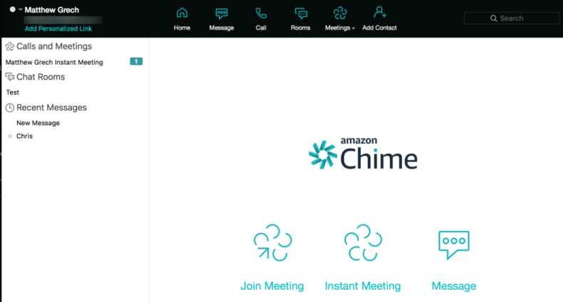 Amazon Chime Slack alternative messaging app example