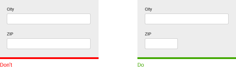 Form Design Best Practices — Size fields accordingly