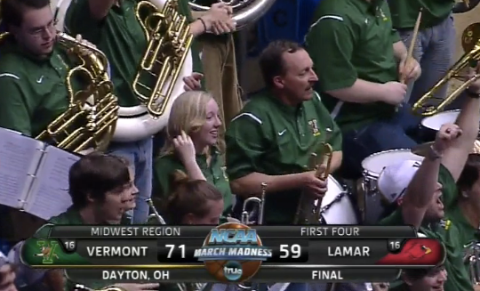 Vermont Pep Band at the 2012 First Four