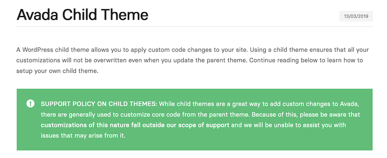 Child Theme Warning (CloudCannon Versus WordPress by mark l chaves)