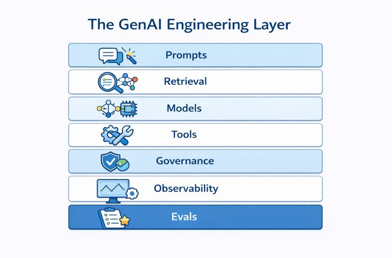 [Part.4] The GenAI Engineering Layer — Evals, Observability, TRiSM, and Shipping AI Like Software