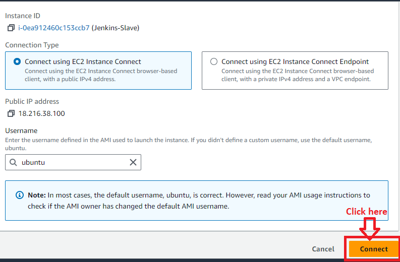 Connect the Jenkins-Slave Machine