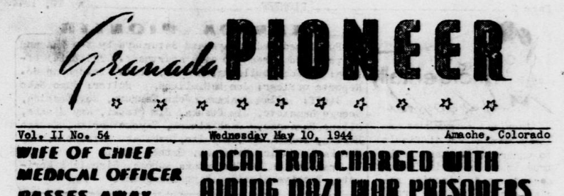 banner of Granada Pioneer newspaper