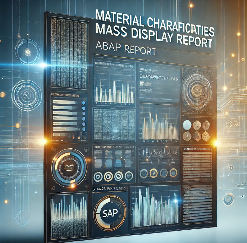 Mass Display Report for Material Characteristics