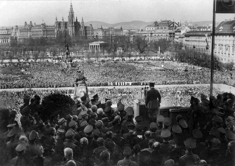 Adolf Hitler announced the Anschluss on 15 March 1938