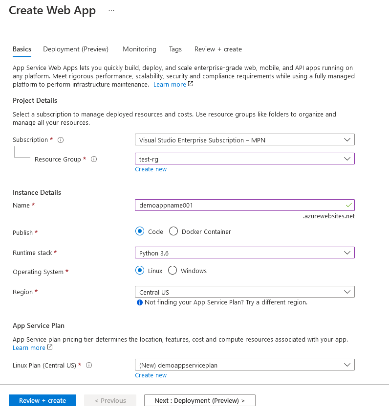Create Azure Web App — Create an Azure App Service with GitHub Continuous Deployment Integration. | Orionlab | Orionlab.io