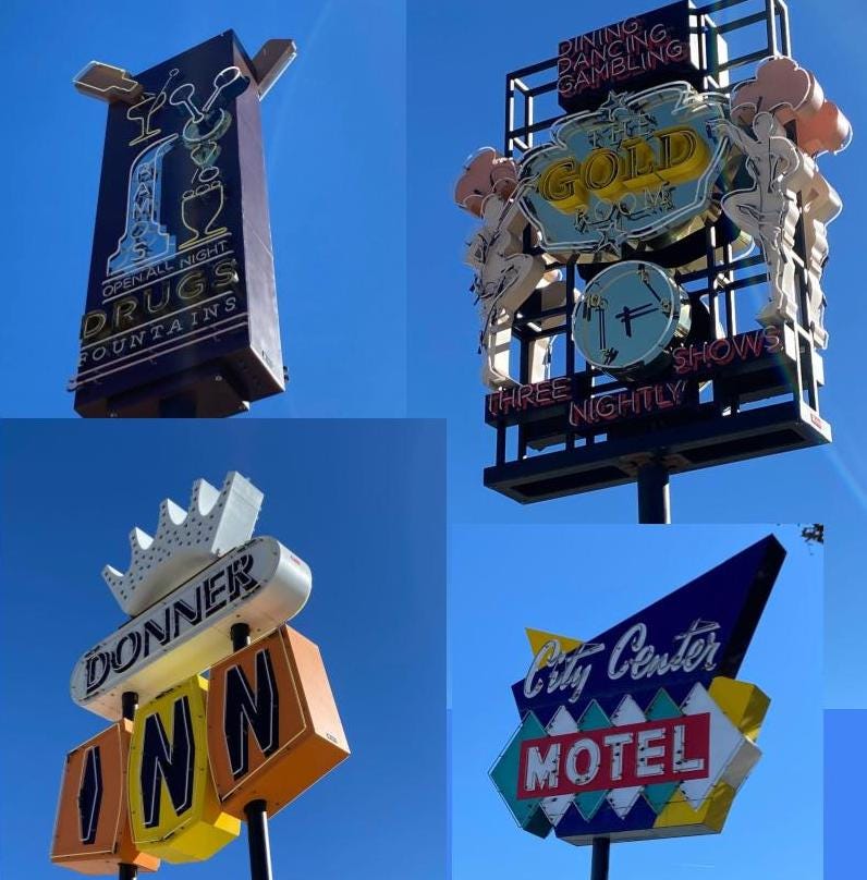 Neon signs from Reno’s heyday are preserved at the Red Neon Line.