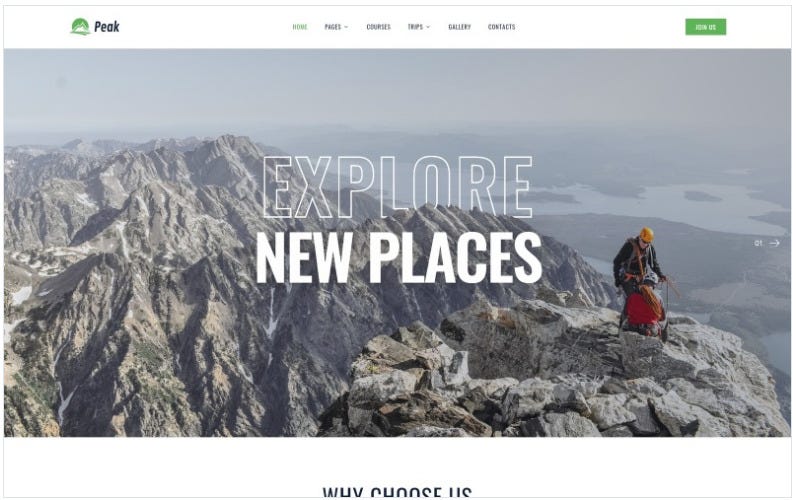 Sports, Outdoors & Travel Website Templates.