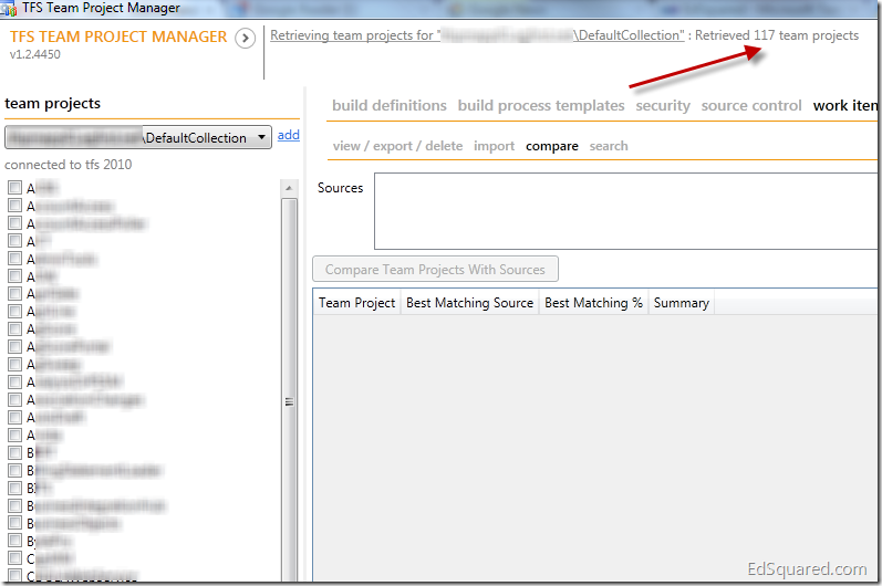 Viewing Multiple Team Projects in TFS Team Project Manager