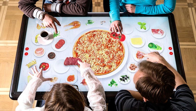 Interactive Tables in Future Restaurant