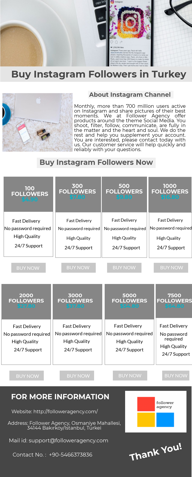 Instagram followers 7500