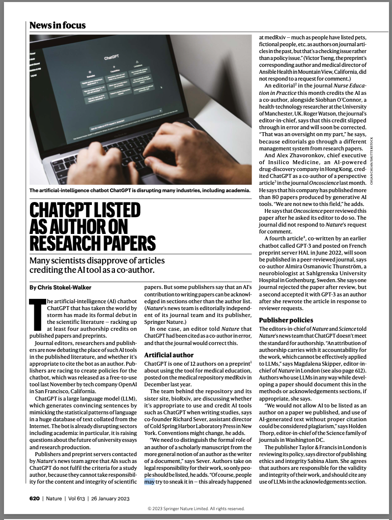 ChatGPT’s authorship: Is it time to redefine authorship in the age of AI?