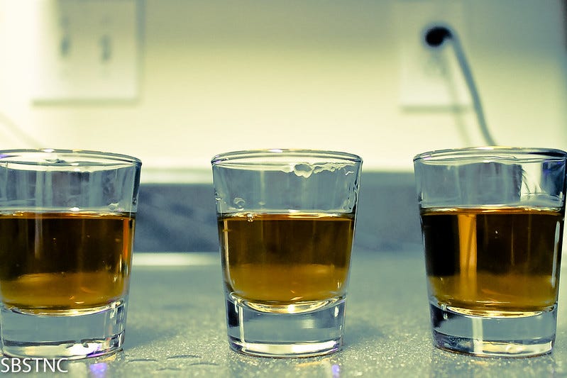 Shots of whisky
