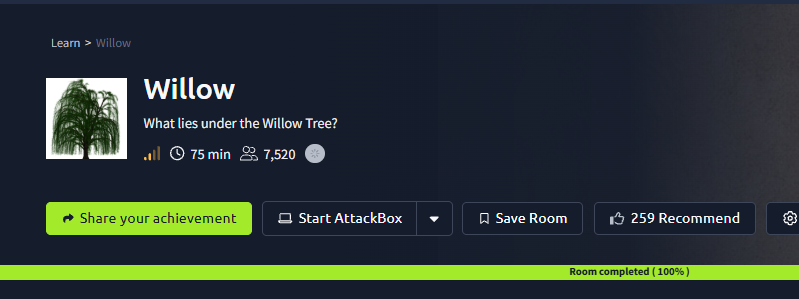 Willow (THM) Tryhackme WriteUp Answer
