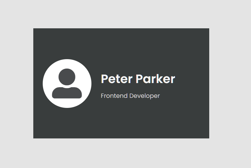 Business Card Animation — Starting State