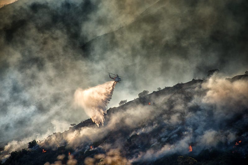 Firefighting in the hills above Azusa, California, on June 20, 2016. Russ Allison Loar via Flickr.