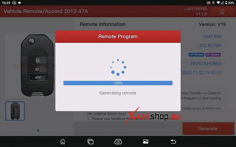 LAUNCH X431 IMMO Tool Adds New Keys to Honda Vehicle