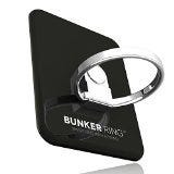 BUNKER RING 3 (全5色) バンカーリング iPhone/iPad/iPod/Galaxy/Xperia/スマートフォン・タブレットPCを指1本で保持・落下防止・スタンド機能(ブラック)