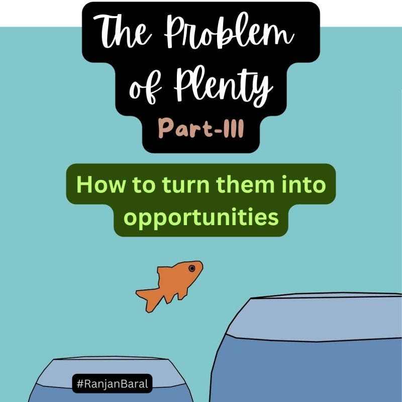 The Problem of Plenty (Part III)-How to Turn Them into Opportunities