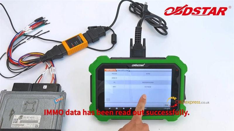 Obdstar X300 DP Plus Read Continental PCR2.1 IMMO Data