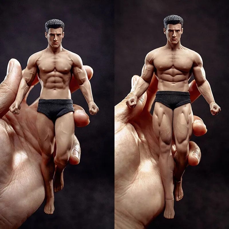 TBLeague TM01A TM02A 1/12 Male Suntan Seamless Body with Head Sculpt 6-inch Man Super Flexible Action Figure Muscle Body Model