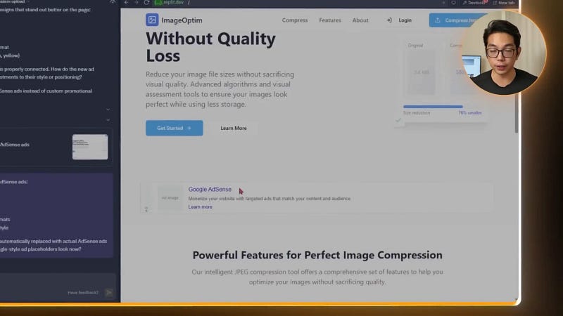 Google AdSense integrated with sidebar and footer ads