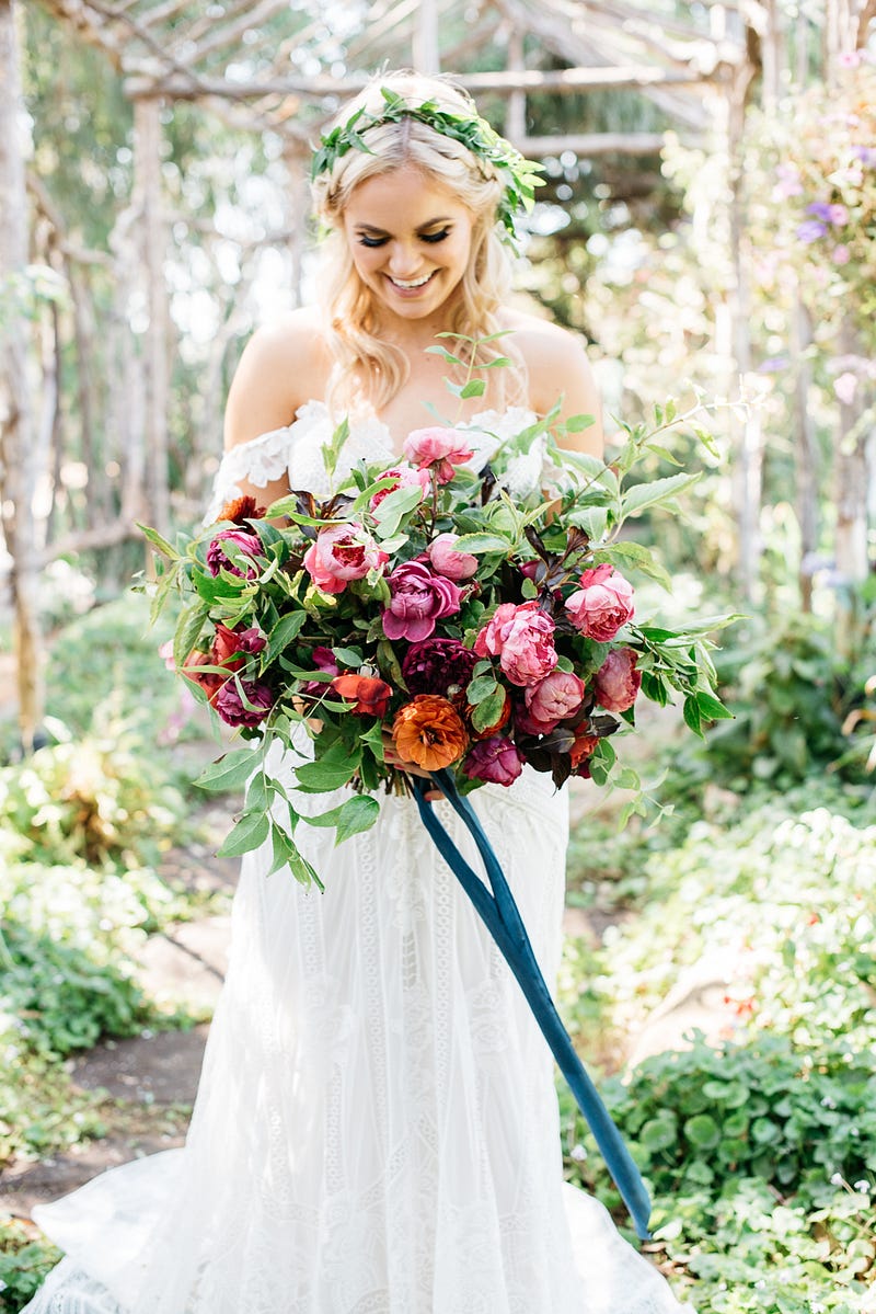 dusty pink bouquet - http://ruffledblog.com/fiesta-inspired-san-diego-wedding