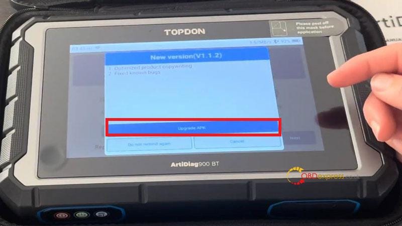 TOPDON ArtiDiag900 BT Setup, Login, Update Quick Guide