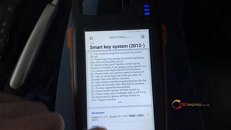 VVDI Key Tool Max + Mini OBD program Honda Civic: perfectly