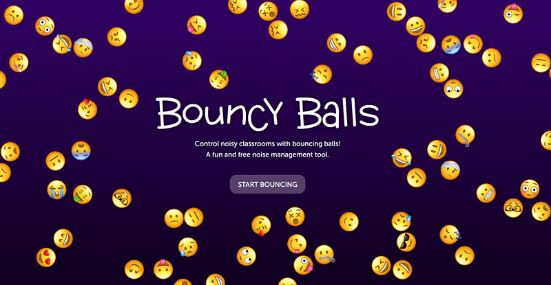 Turn on Bouncy Balls to reduce classroom noise
