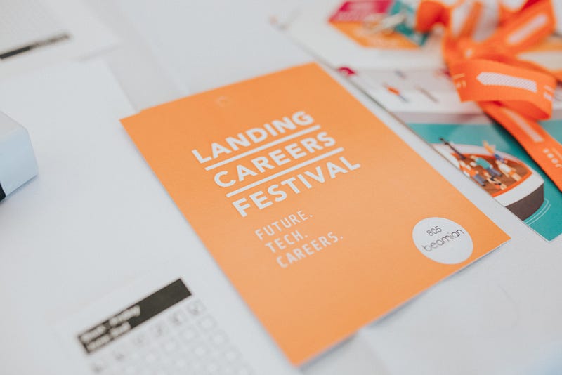 Landing careers festival flyer